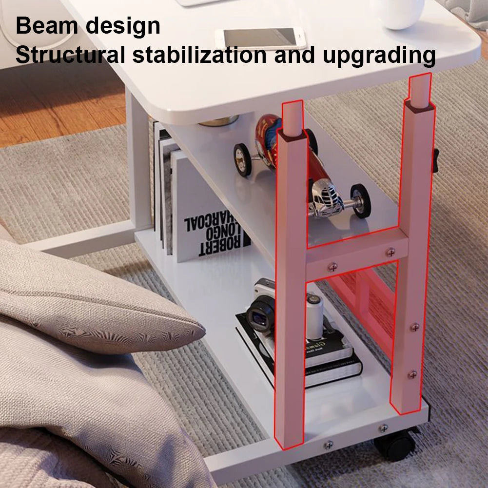 Multi-Layer Standing Desk Height Adjustable Wooden Computer Desk Workstation Work Table