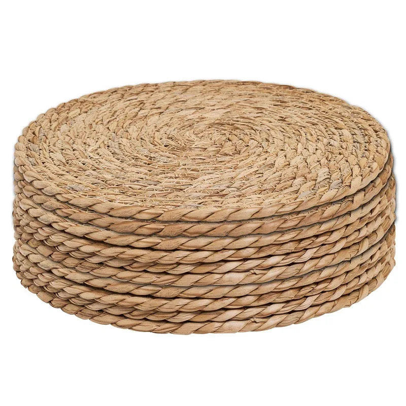 Pot Mats Handwoven Rattan Placemats Round Heat Insulation Mats Natural Woven