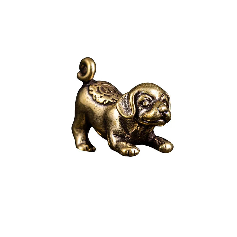 Copper Dachshund Statue Vintage Brass Figurine