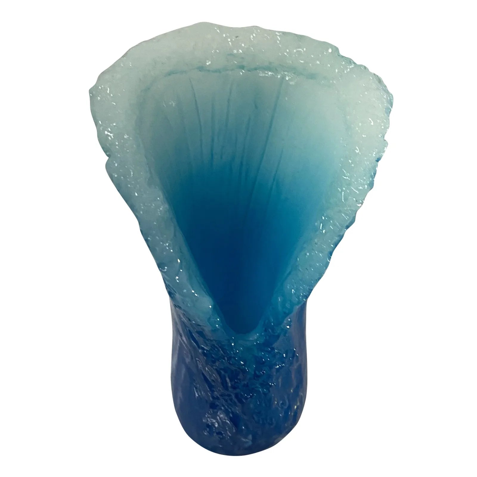 Sea Wave Vase, Wavy Vase Resin Blue Wavy