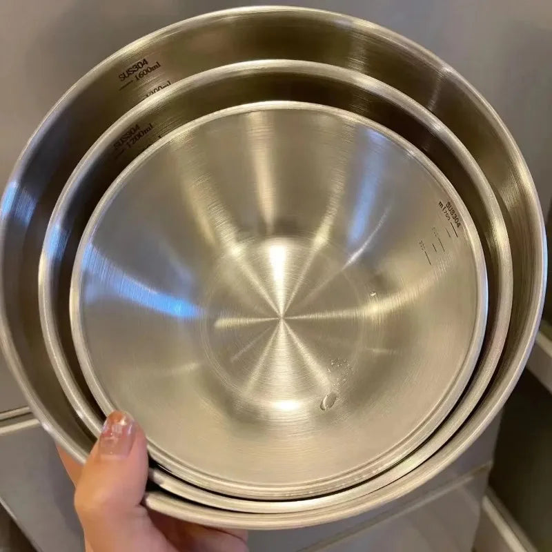 Stainless Steel Bowl Set with Scale for Cooking Baking Food Storage Large Capacity