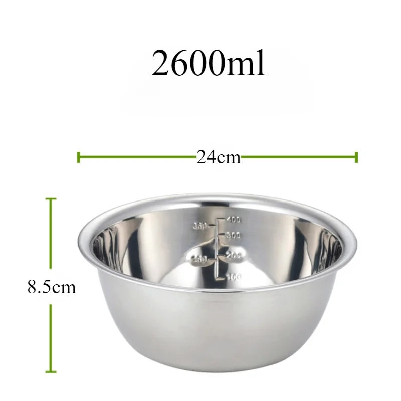Stainless Steel Mixing Bowls Portable Kitchen Cooking