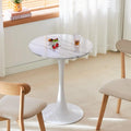 Round, 24" Circle Tulip Table with Thickened Tabletop & Metal Pedestal, Customized