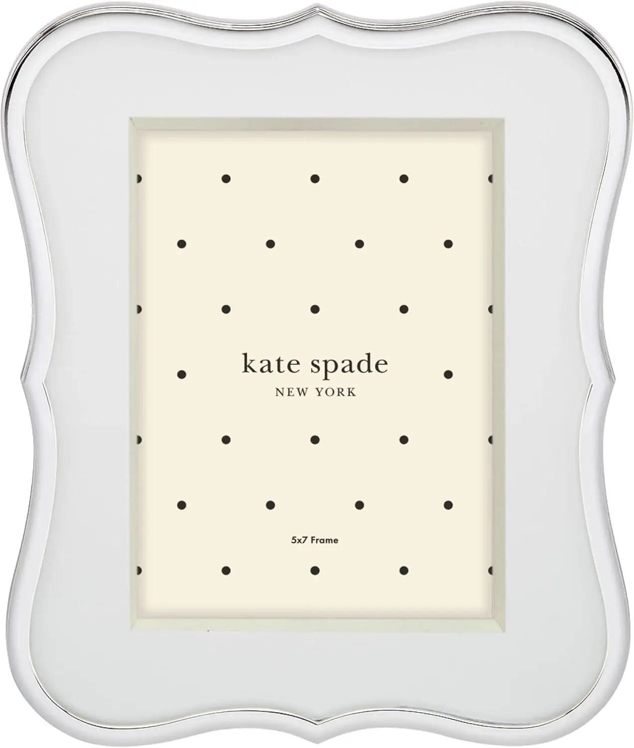 Elegant 5" x 7" Silver Picture Frame with Curved Crown Design, Perfect for Home Decor and Gifts