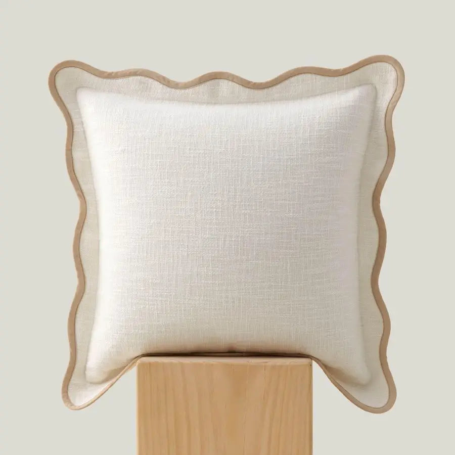 Stitch Scalloped Decorative Throw Pillow Cover