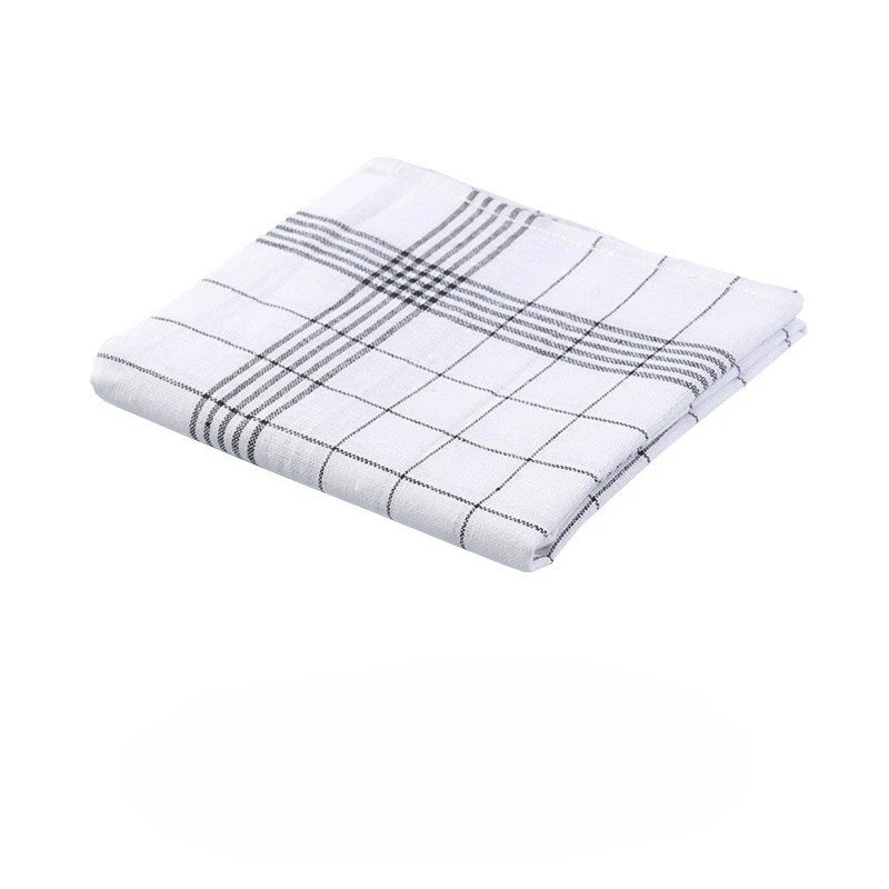10pcs Classic Plaid Dish Towel Scouring Pad Soft Large Size Kitchen Towel Suitable for Bar and Kitchen Cleaning