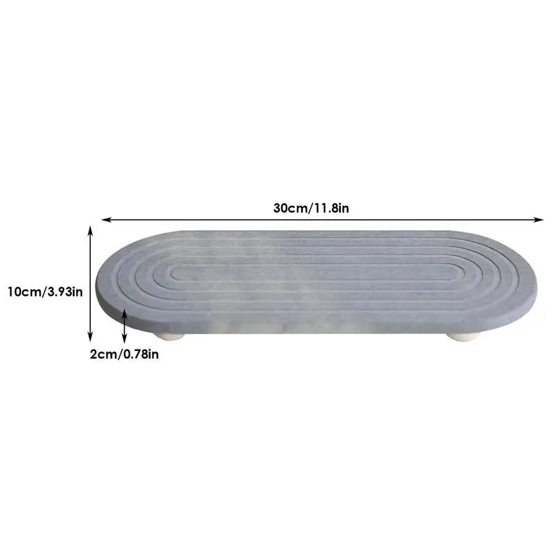 Diatom Mud Water-Absorbing Stone Tray, Absorbent Diatomite, Quick Drying Coasters