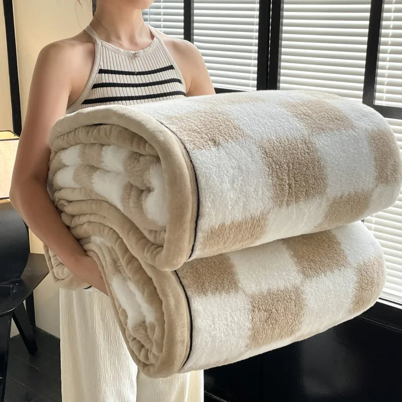 New s Fleece Spring Autumn Warmth Blankets Soft Fluffy Keep Warm Sofa Blankets