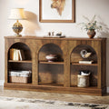 Tribesigns Farmhouse Console Table, 63-Inch Long Entryway Table with 3 Tier Storage, Wooden