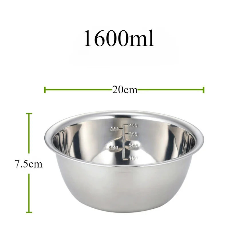Stainless Steel Mixing Bowls Portable Kitchen Cooking