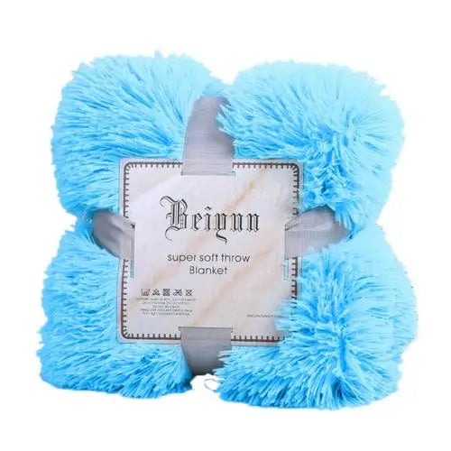 80x120cm Soft Fluffy Shaggy Warm Bed Sofa Bedspread Bedding Sheet Throw Blanket