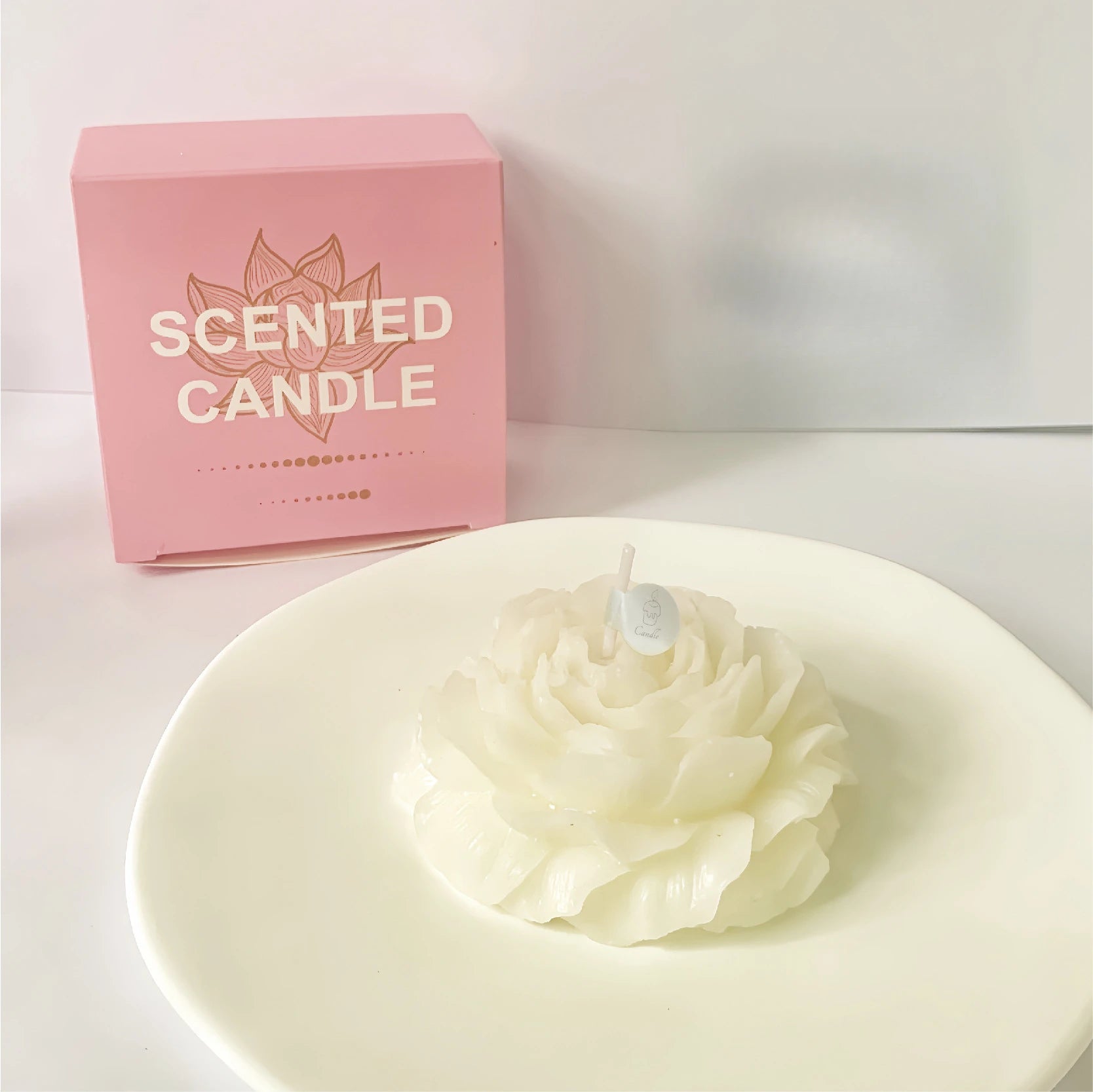 3D Peony Aromatherapy Candle - Creative Flower Shape