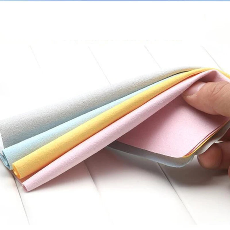10pcs/lots High Quality Chamois Glasses Cleaner Microfiber Cleaning Cloth