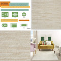 Ivory Beige 4x6 Area Rug - Low Maintenance, No Shedding