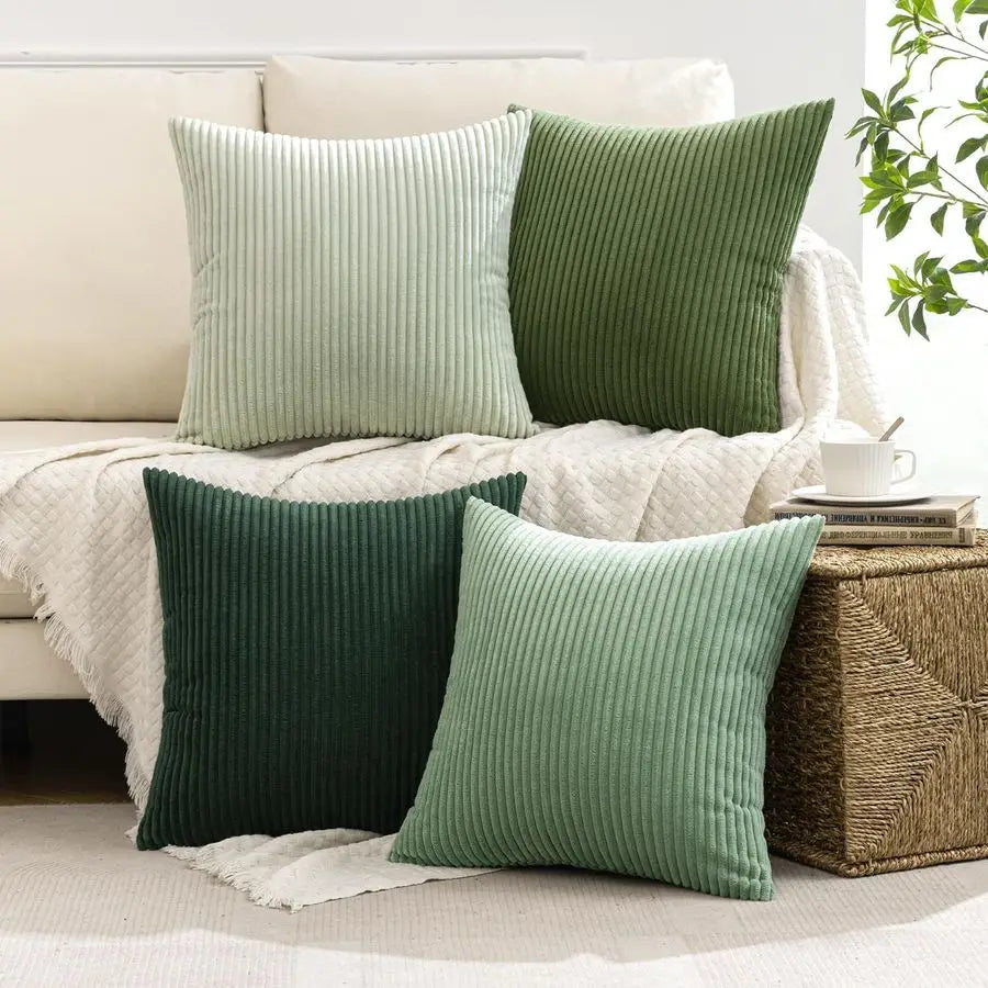 Farmhouse Sage Green Throw Pillow Covers 24x24 Set of 4 Mordern Nordic