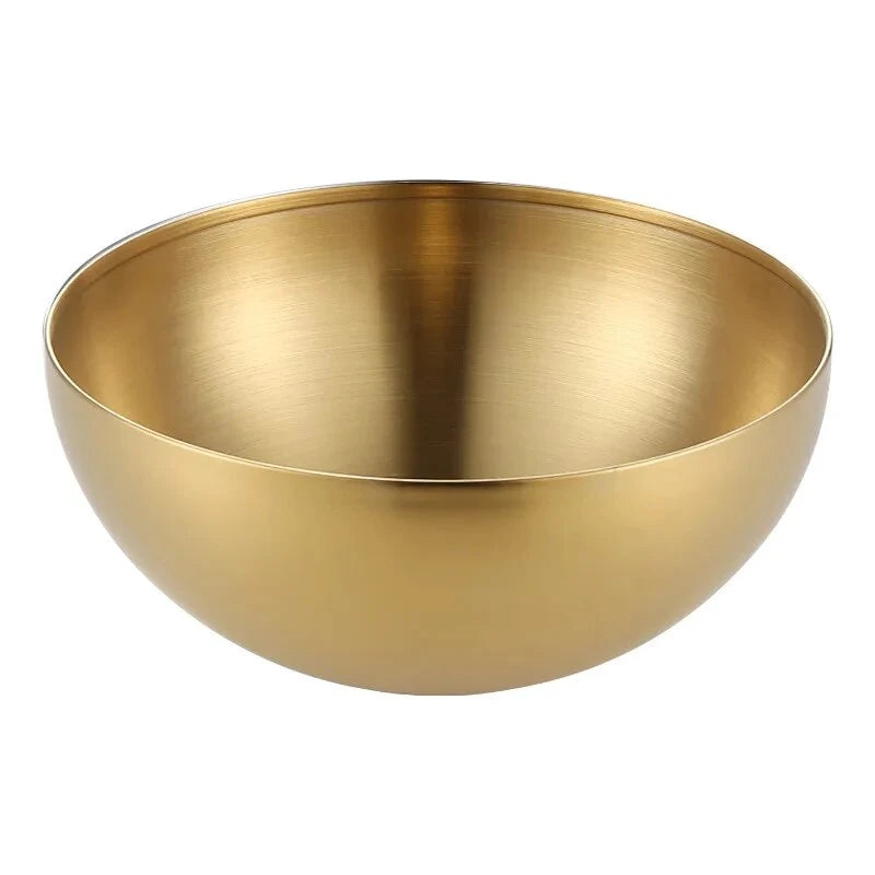 Stainless Steel Gold And Silver Salad Bowl
