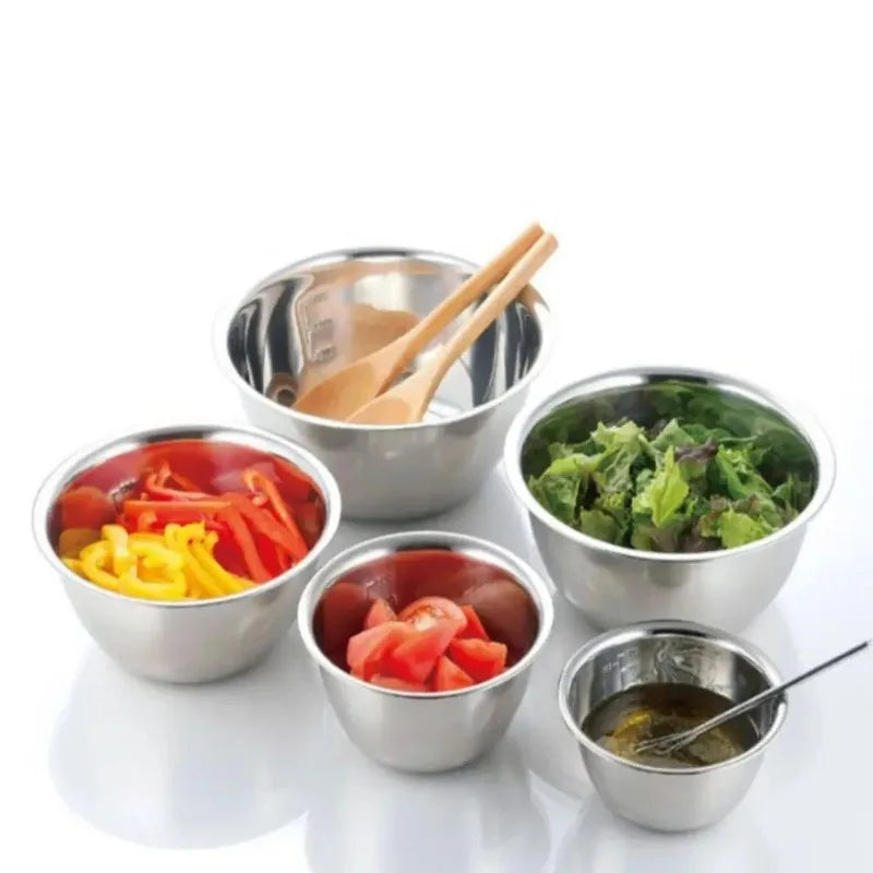 Stainless Steel Mixing Bowls Portable Kitchen Cooking