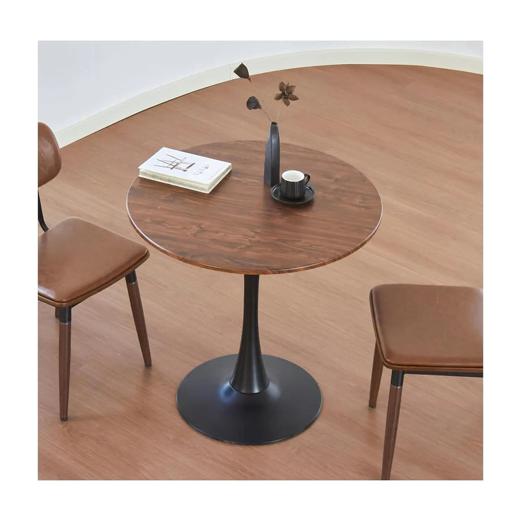Round, 24" Circle Tulip Table with Thickened Tabletop & Metal Pedestal, Customized