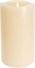 Grand Pillar Flameless LED Candle, Ivory 6.25 x 10.6, Battery Operated Real Wax with Timer, Moving Flame, Realistic Unscented