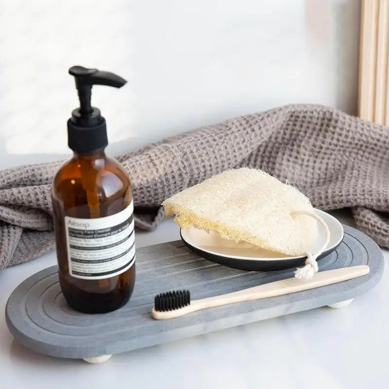 Diatom Mud Water-Absorbing Stone Tray, Absorbent Diatomite, Quick Drying Coasters