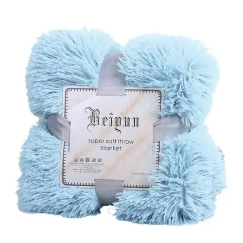 80x120cm Soft Fluffy Shaggy Warm Bed Sofa Bedspread Bedding Sheet Throw Blanket