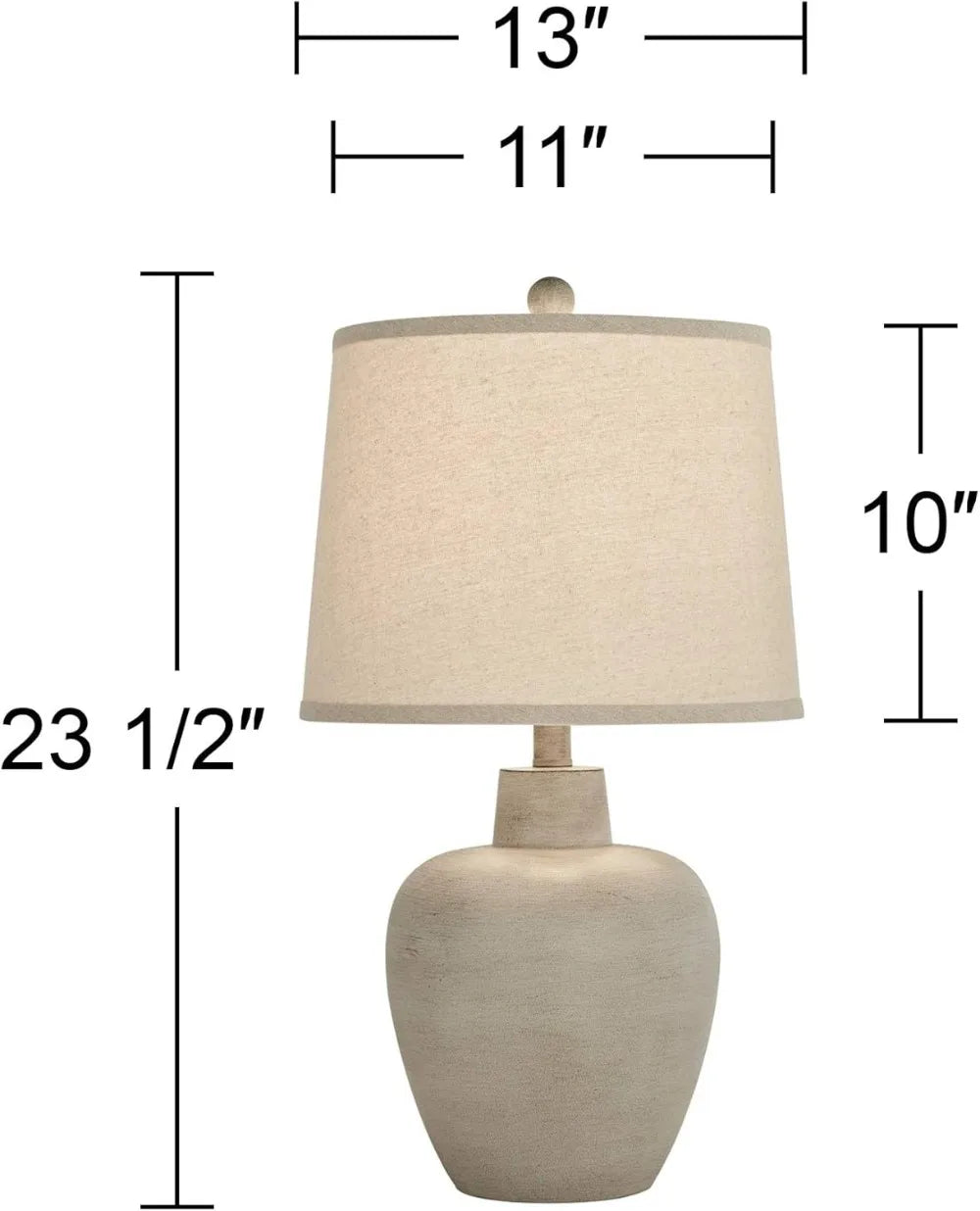Set of 2 Southwest Style Table Lamps, 23.5" High, Fabric Shad