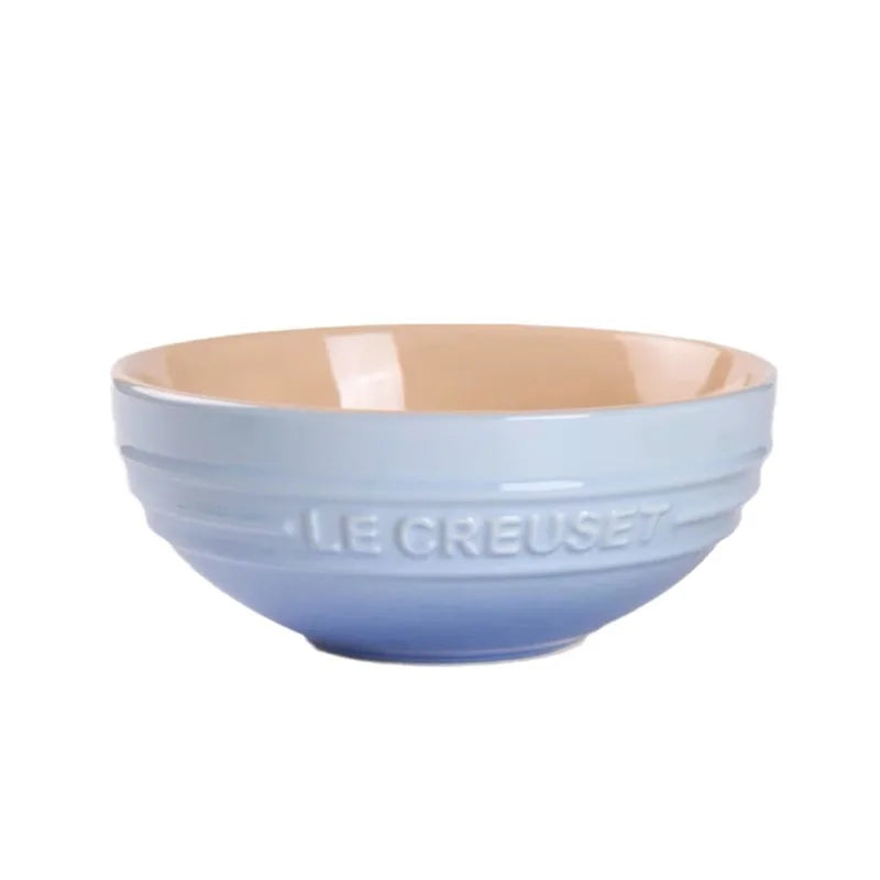 Le Creuset Cool Color Cerc Bowl for Salad Soup Noodles Fruit Rice round Multifunctional Dining Utensils French Sle Daily