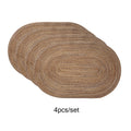 4PCS/set Oval Rop Cotton Braided Table Place Mats Braided Non-Slip