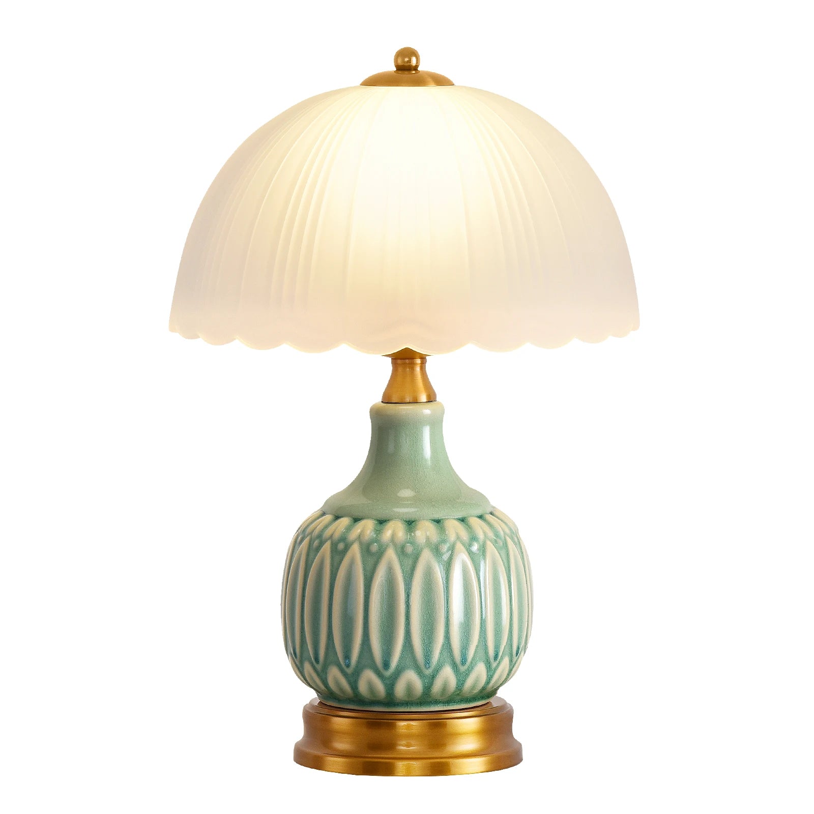 Vintage Lamp for Living Room,16" Modern Ceramic Table Lamps