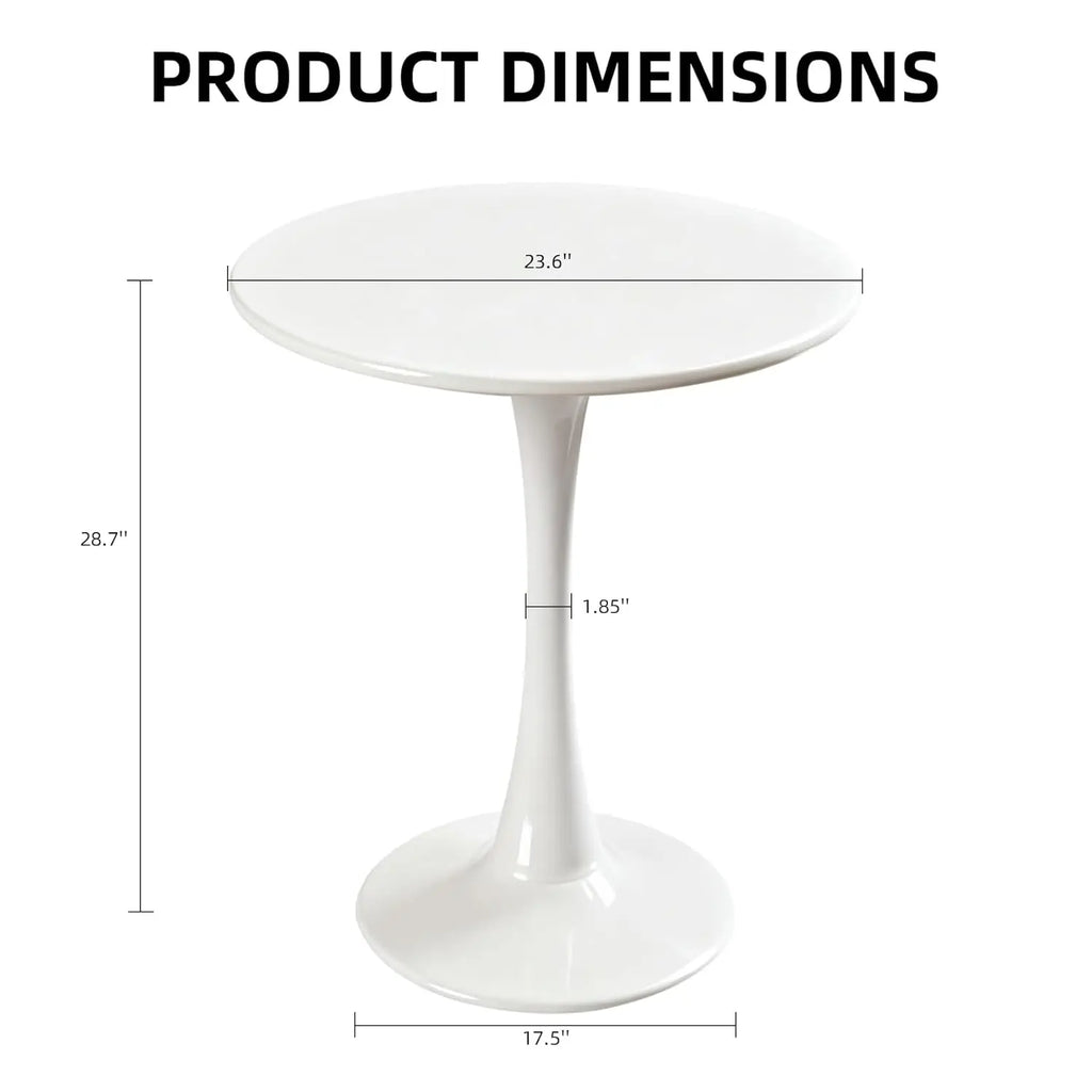 Round, 24" Circle Tulip Table with Thickened Tabletop & Metal Pedestal, Customized