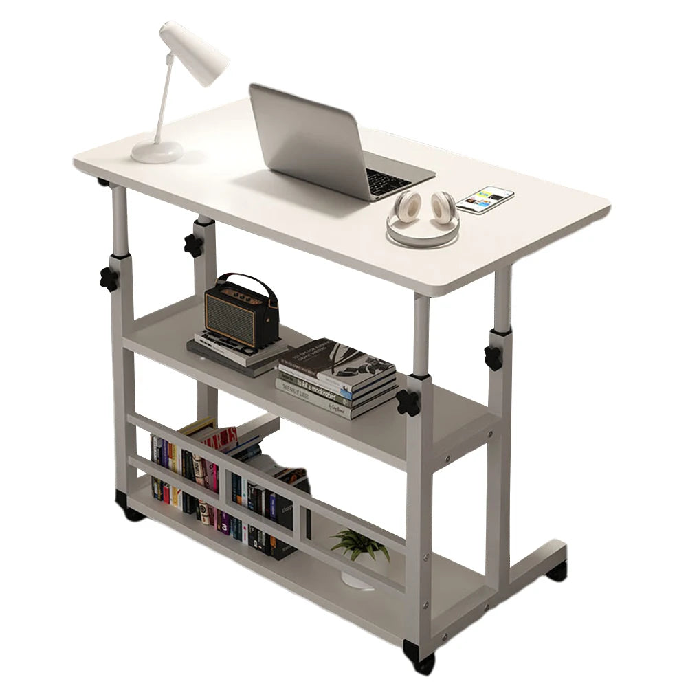 Multi-Layer Standing Desk Height Adjustable Wooden Computer Desk Workstation Work Table
