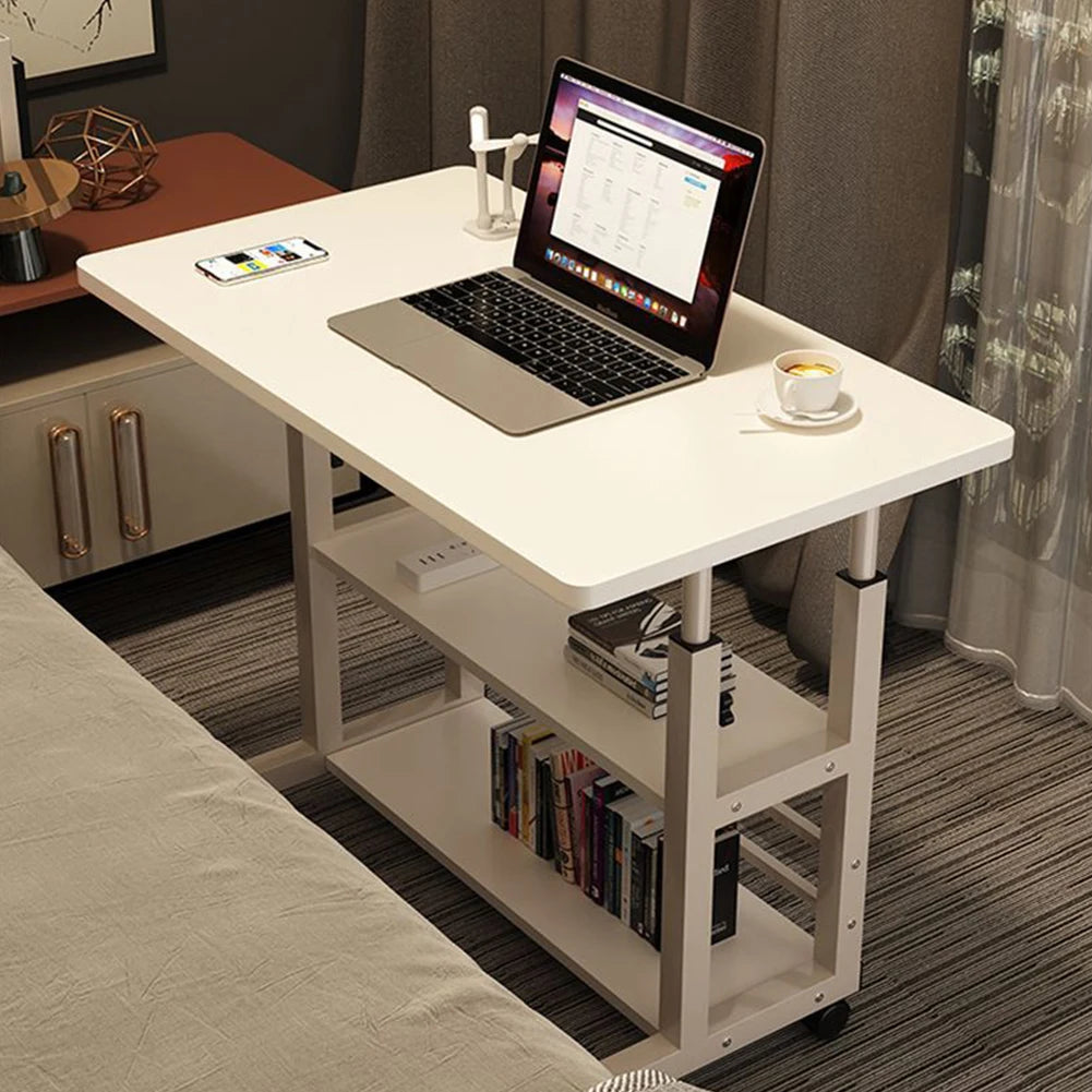 Multi-Layer Standing Desk Height Adjustable Wooden Computer Desk Workstation Work Table