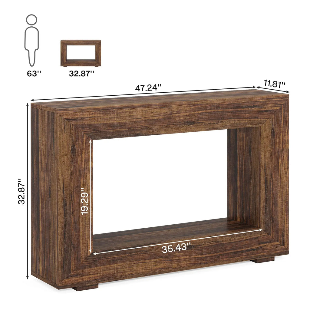 Tribesigns 47" Farmhouse Console Table with Storage,