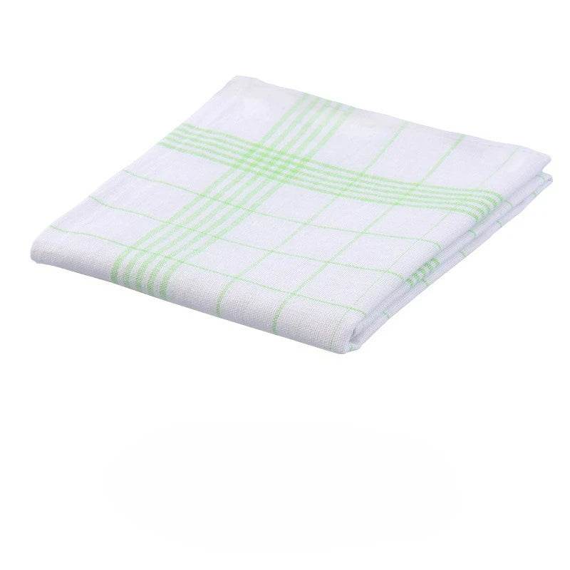 10pcs Classic Plaid Dish Towel Scouring Pad Soft Large Size Kitchen Towel Suitable for Bar and Kitchen Cleaning