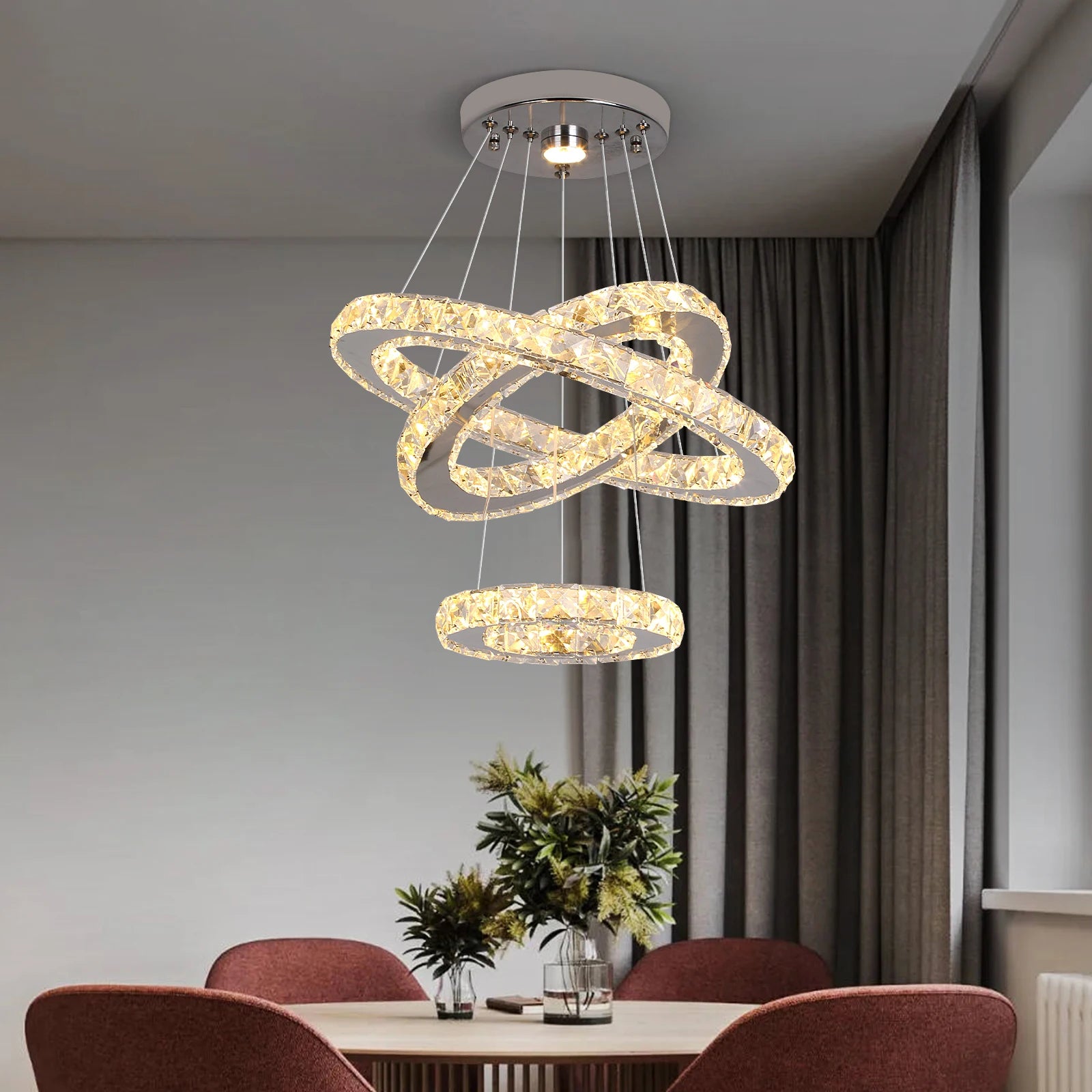 Crystal Chandelier Modern LargePendant Lights Fixture
